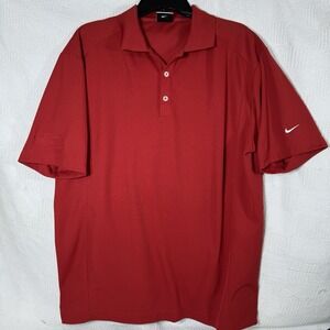 Nike Golf Polo Red Men's‎ Ford Logo Shirt Size Large